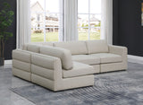 Beckham - Modular Sectional 4 Piece - Beige - Fabric | Home Elegance USA