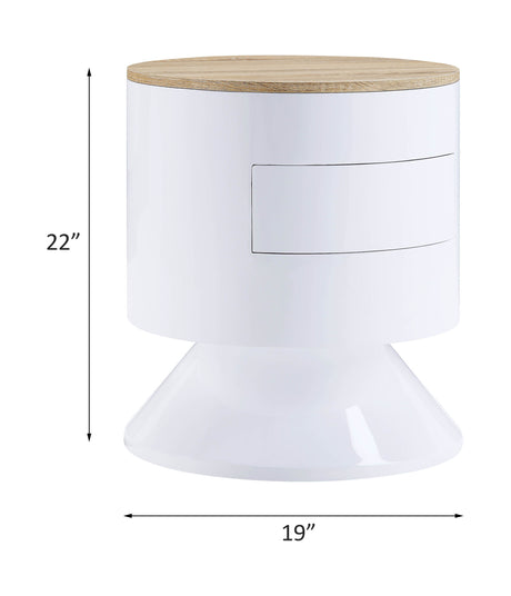 Acme - Otith Accent Table 97596 White High Gloss Finish