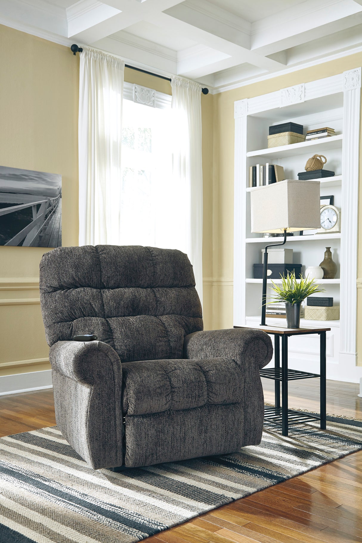 Power Lift Recliner Ernestine - Slate Chenille | Ashley