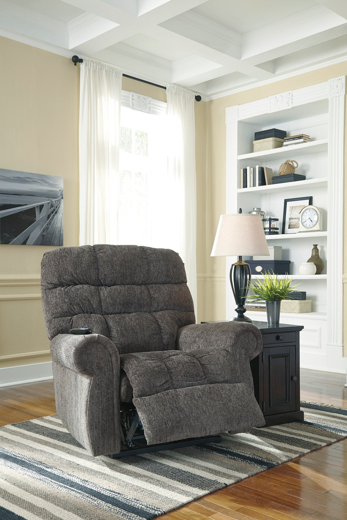 Power Lift Recliner Ernestine - Slate Chenille | Ashley