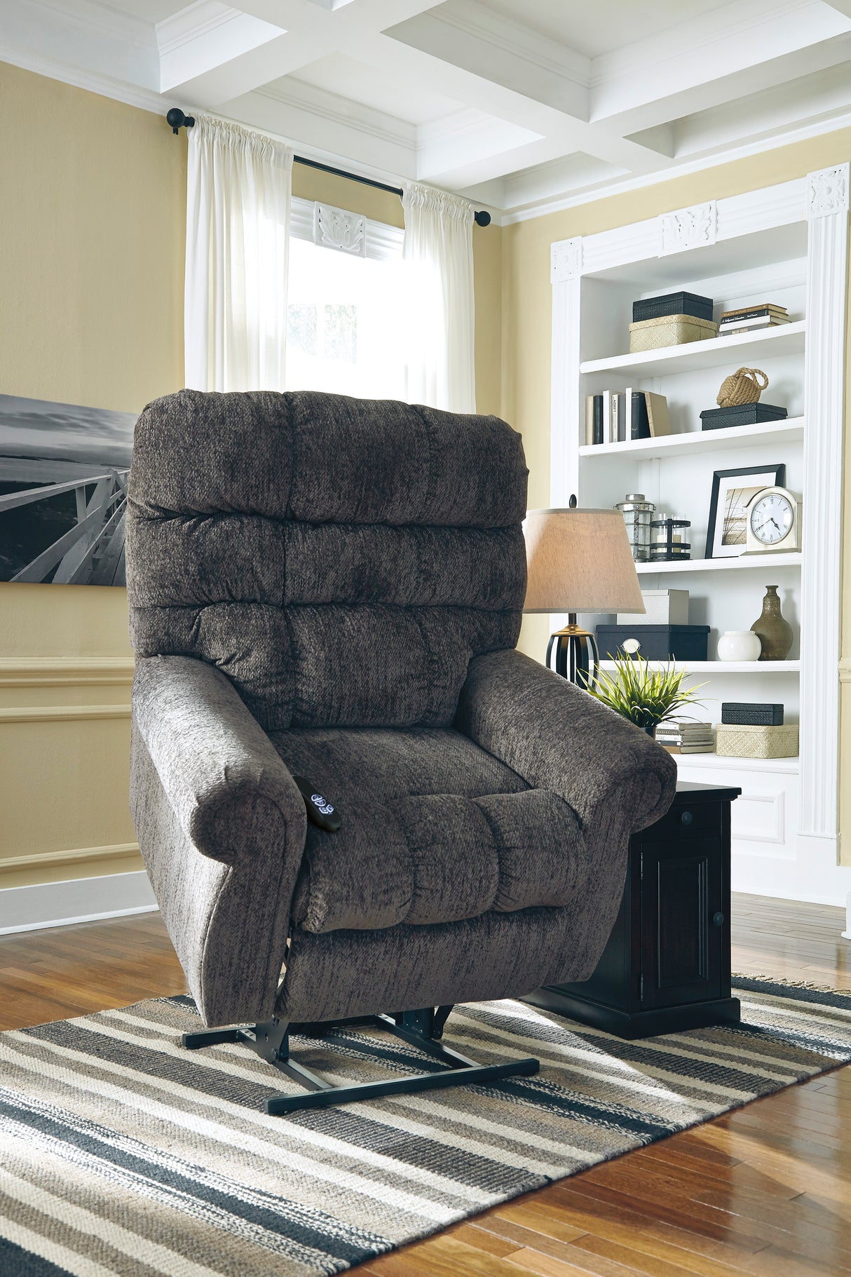 Power Lift Recliner Ernestine - Slate Chenille | Ashley