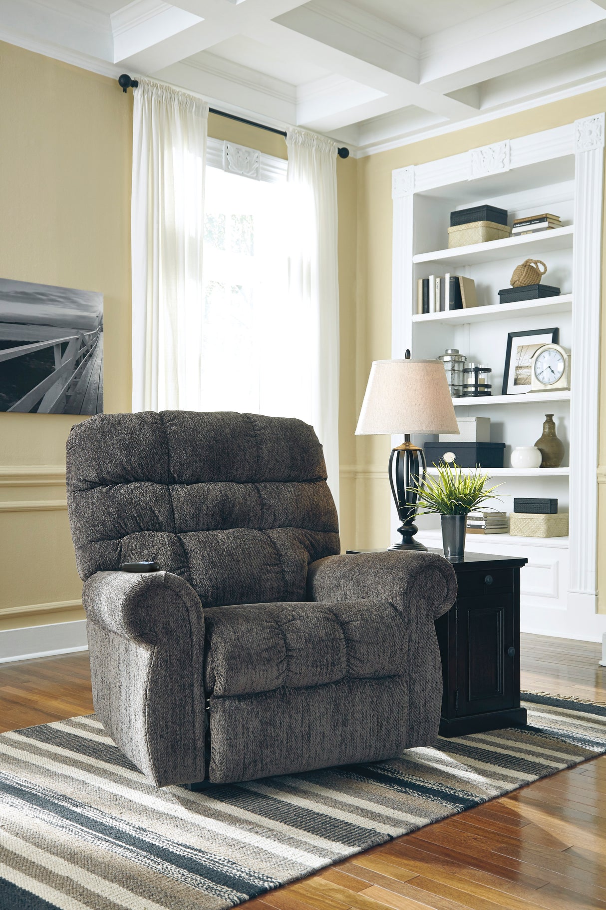 Power Lift Recliner Ernestine - Slate Chenille | Ashley