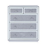 Acme - Noralie Console Cabinet 97637 Mirrored & Faux Diamonds