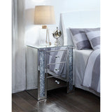 Acme - Noralie Accent Table 97640 Mirrored & Faux Diamonds