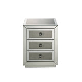 Acme - Noralie Accent Table 97660 Mirrored & Faux Diamonds