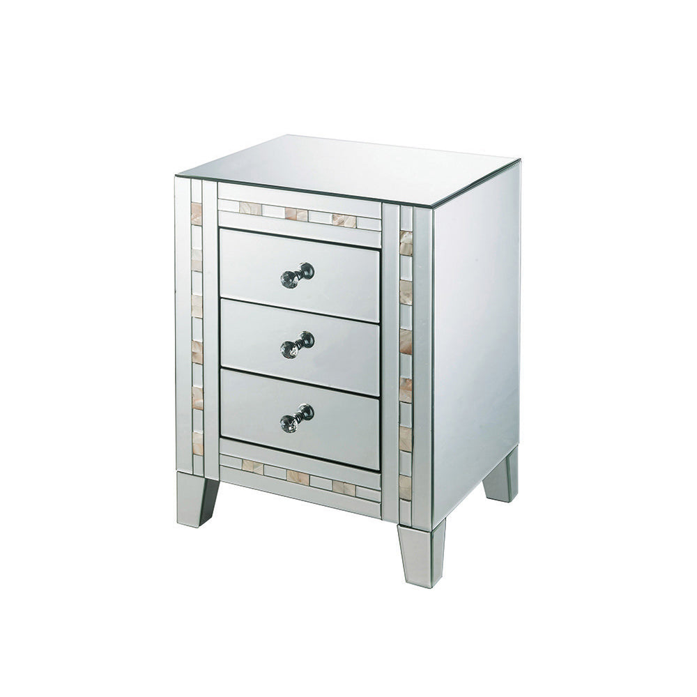 Acme - Nasa Accent Table 97676 Mirrored & Mother Pearl Finish