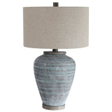 Pelia Table Lamp Light Aqua - Light Blue / Beige by Uttermost - View 3