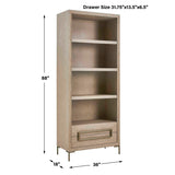 Alessia Etagere Light Oak - Light Brown by Uttermost - View 10