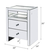 Acme - Dominic Accent Table W/Led 97685 Mirrored