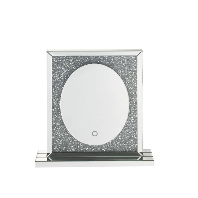 Acme - Noralie Accent Mirror W/Led 97707 Mirrored & Faux Diamonds