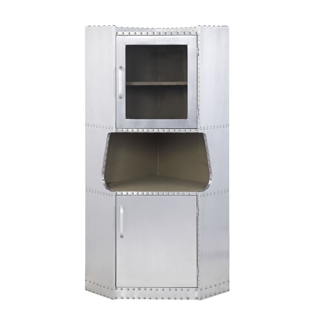 Brancaster Cabinet 97710 Aluminum | Acme - 97710 - Home Elegance USA - 2