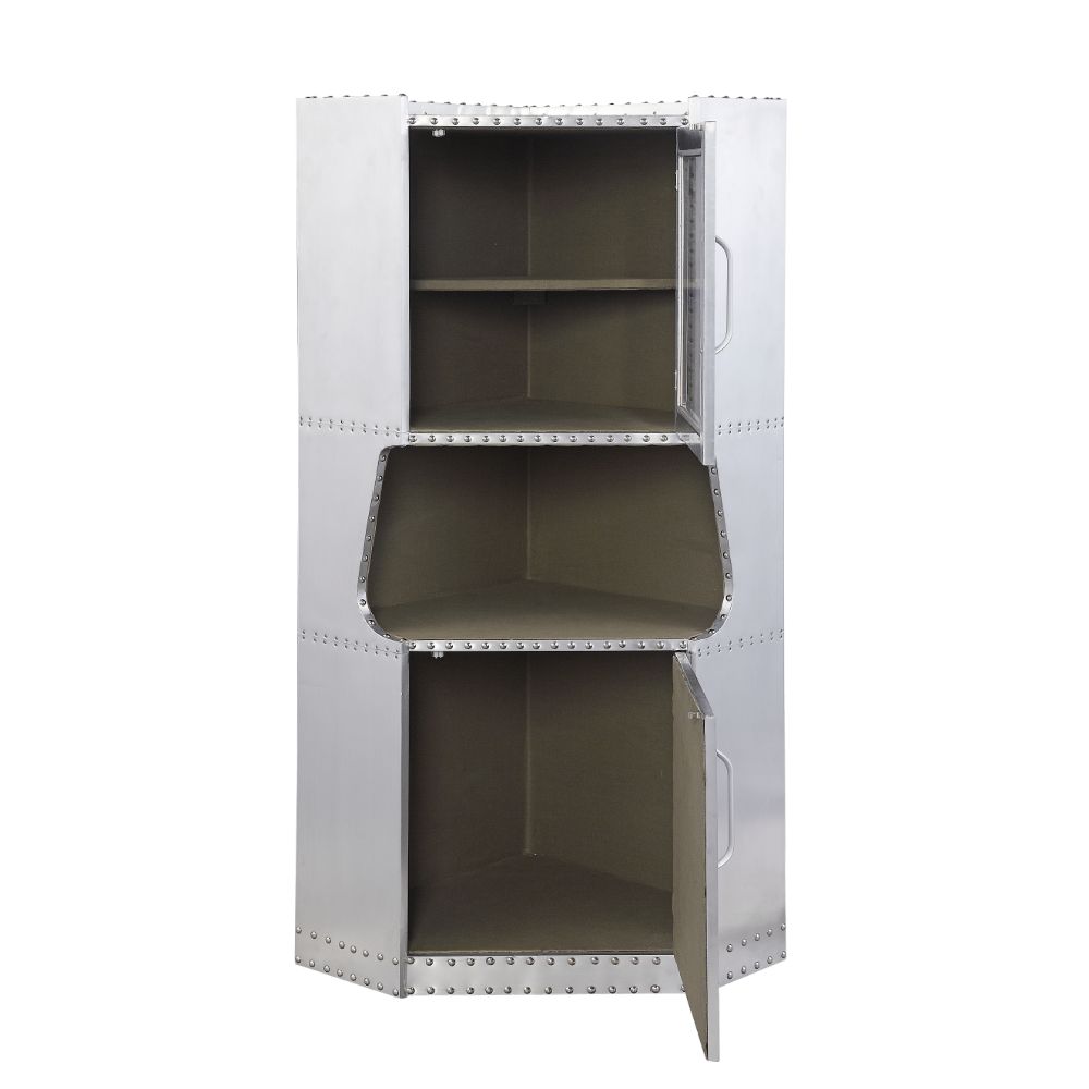 Acme - Brancaster Cabinet 97710 Aluminum