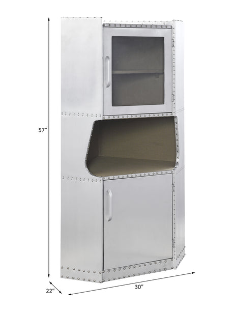 Acme - Brancaster Cabinet 97710 Aluminum