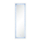 Acme - Noralie Floor Mirror W/Led 97713 Mirrored & Faux Diamonds