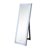 Acme - Dominic Floor Mirror W/Led 97714 Mirrored