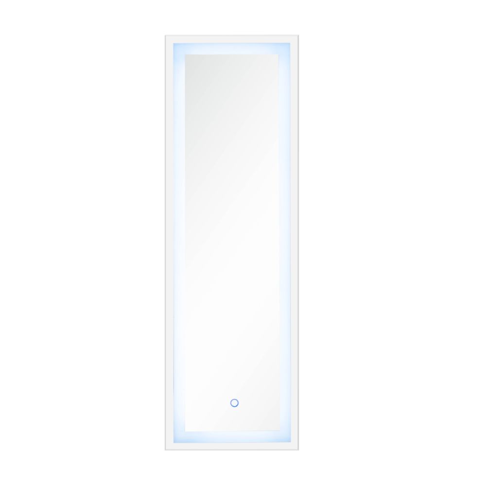 Acme - Dominic Floor Mirror W/Led 97714 Mirrored