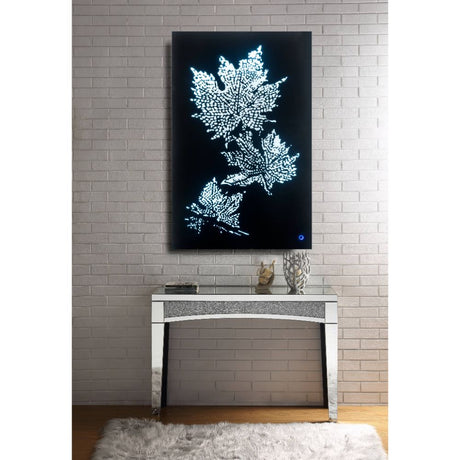 Acme - Talisha Wall Art W/Led 97716 Smoky Glass & Faux Crystal