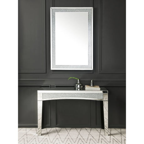 Acme - Noralie Accent Mirror 97719 Mirrored & Faux Diamonds