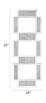 Acme - Noralie Accent Mirror 97721 Mirrored & Faux Diamonds