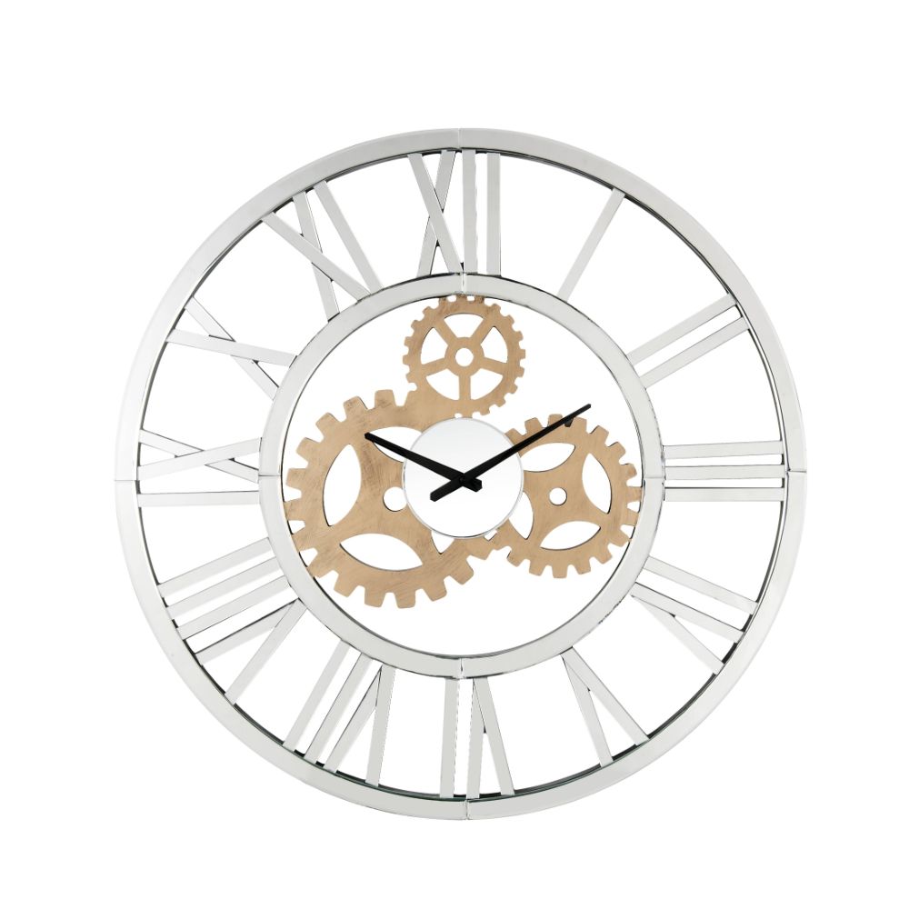 Acme - Dominic Wall Clock 97725 Mirrored