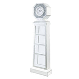 Acme - Noralie Grandfather Clock 97736 Mirrored & Faux Diamonds