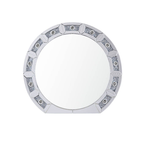 Acme - Noralie Accent Mirror 97748 Mirrored & Faux Diamonds