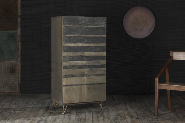 Beretta Cabinet 97766 Gray Stone & Ash Oak Finish | Acme - 97766 - Home Elegance USA - 1