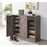 Acme - Toski Shoe Cabinet 97775 Rustic Gray Oak Finish