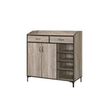 Acme - Pavati Shoe Cabinet 97783 Rustic Gray Oak Finish