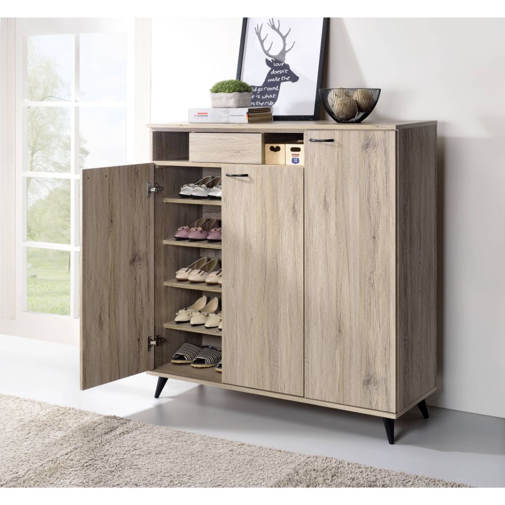 Dezba Shoe Cabinet 97787 Natural Finish | Acme - 97787 - Home Elegance USA - 4