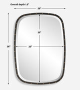 Benedo Industrial Mirror - Black by Uttermost - View 7