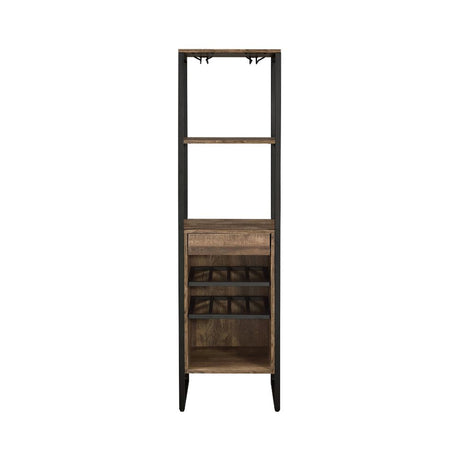 Acme - Narik Wine Rack 97800 Weathered Oak Finish