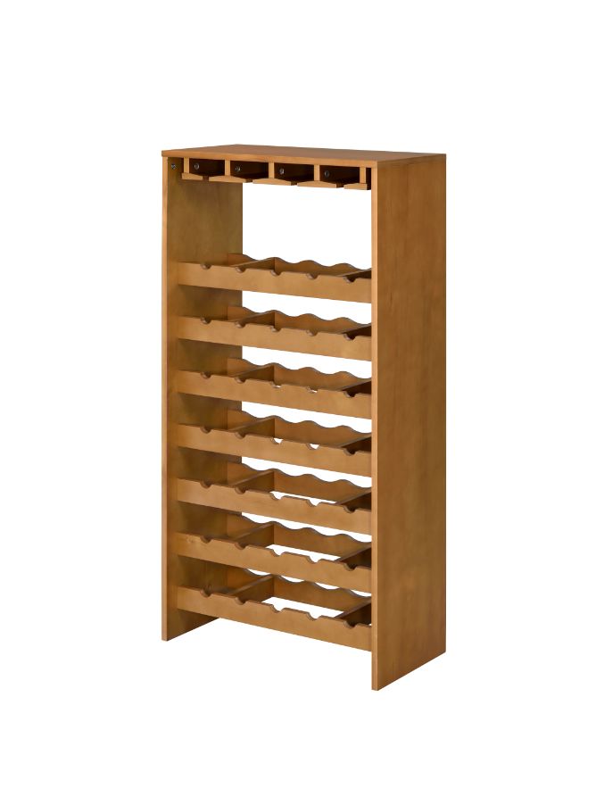 Acme - Hanzi Wine Rack 97838 Oak Finish