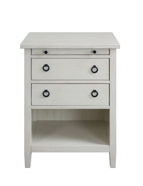 Acme - Halim Accent Table 97855 Antique White Finish