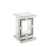 Acme - Noralie Accent Table 97933 Mirrored & Faux Diamonds