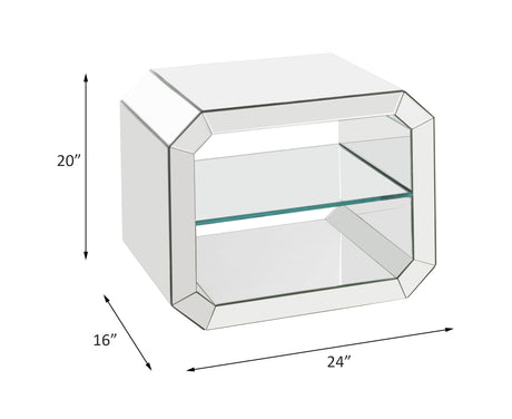 Acme - Dominic Accent Table 97938 Mirrored