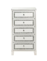 Acme - Noralie Cabinet 97945 Mirrored, Faux Diamonds