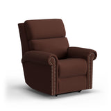 Bernard Power Fabric Recliner With Power Headrest & Lumbar, Nailhead Trim | Flexsteel