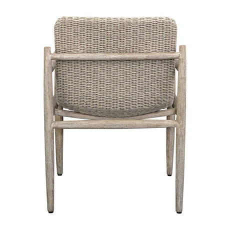 Sumba Wicker Outdoor Dining Chair - Gray by Uttermost - View 8