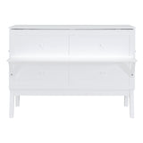 Queen Size Murphy Bed with USB Port and removable Shelves on Each Side,White - Home Elegance USA