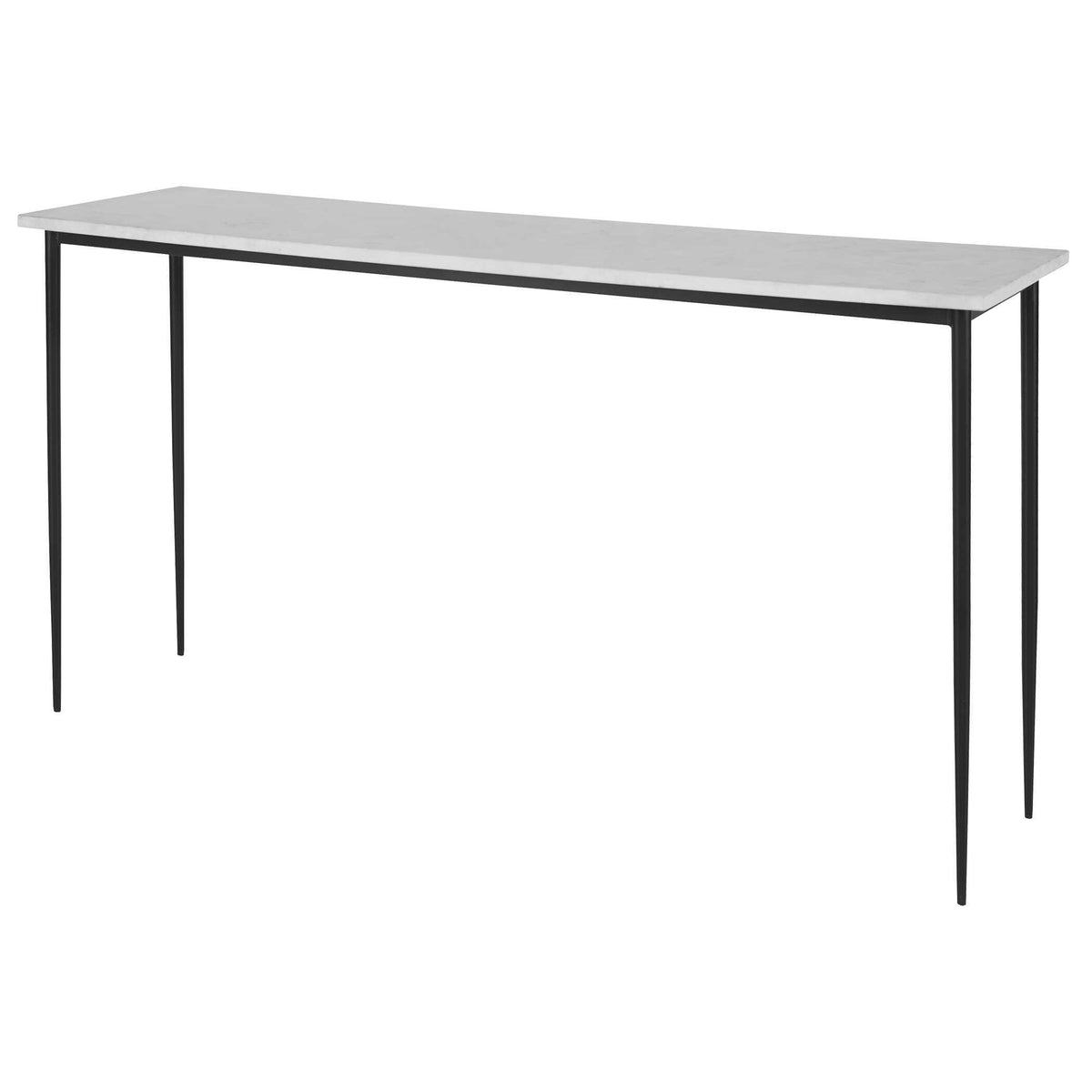 Nightfall Marble Console Table - White / Black by Uttermost - View 4