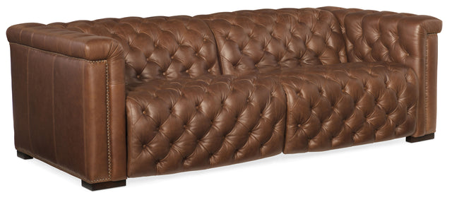 Savion 2 Over 2 Sofa With Power Recline & Power Headrest Saddlebag Lodge - Light Brown by Hooker Furniture - View 1