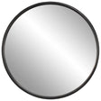 Dawsyn Round Mirror - Black by Uttermost - View 1