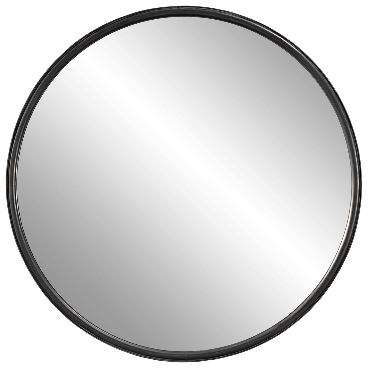Dawsyn Round Mirror - Black by Uttermost - View 1