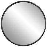 Dawsyn Round Mirror - Black by Uttermost - View 1