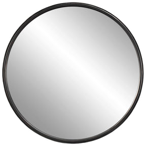 Dawsyn Round Mirror - Black by Uttermost - View 1