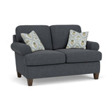 Moxy Fabric Loveseat, T-Shaped Seat Cushion, Curved Sock Arms | Flexsteel