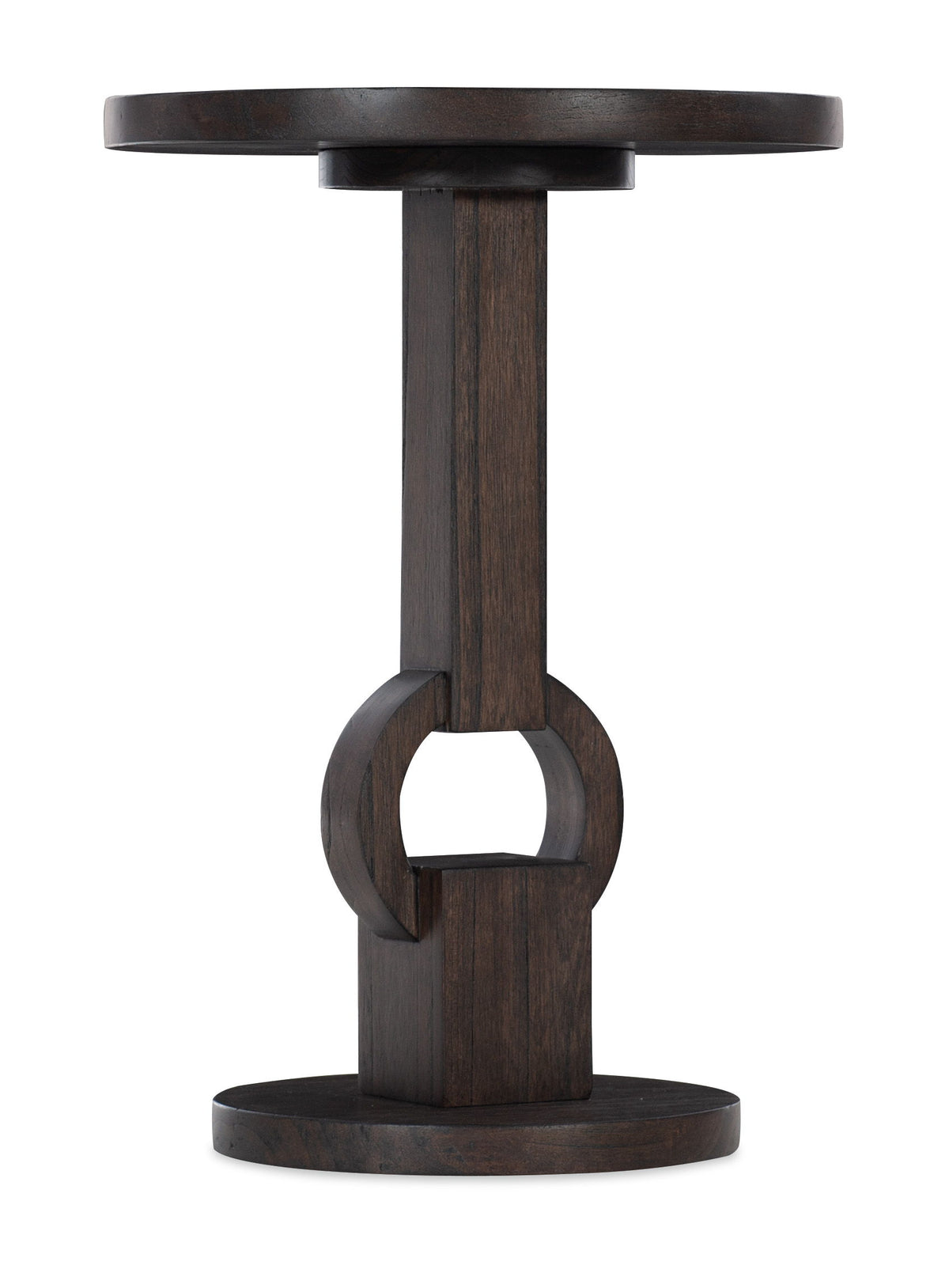 Commerce And Market Round Side Table - Dark Brown by Hooker Furniture - View 1