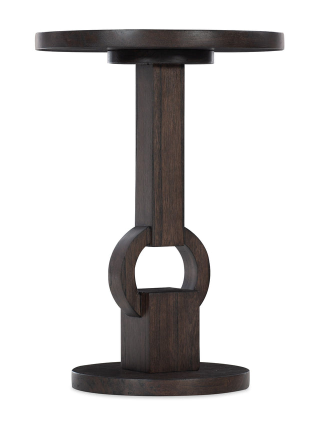 Commerce And Market Round Side Table - Dark Brown by Hooker Furniture - View 1