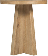 Driftwood Round End Table Buckboard - Light Brown by Hooker Furniture - View 4
